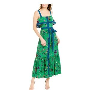 Derek Lam 10 Crosby Silk Green Dress Midi Dress Size 16